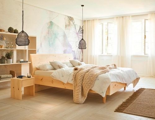 ProNatura Zirbenholzbett Linea Pura mit Holzkopfteil